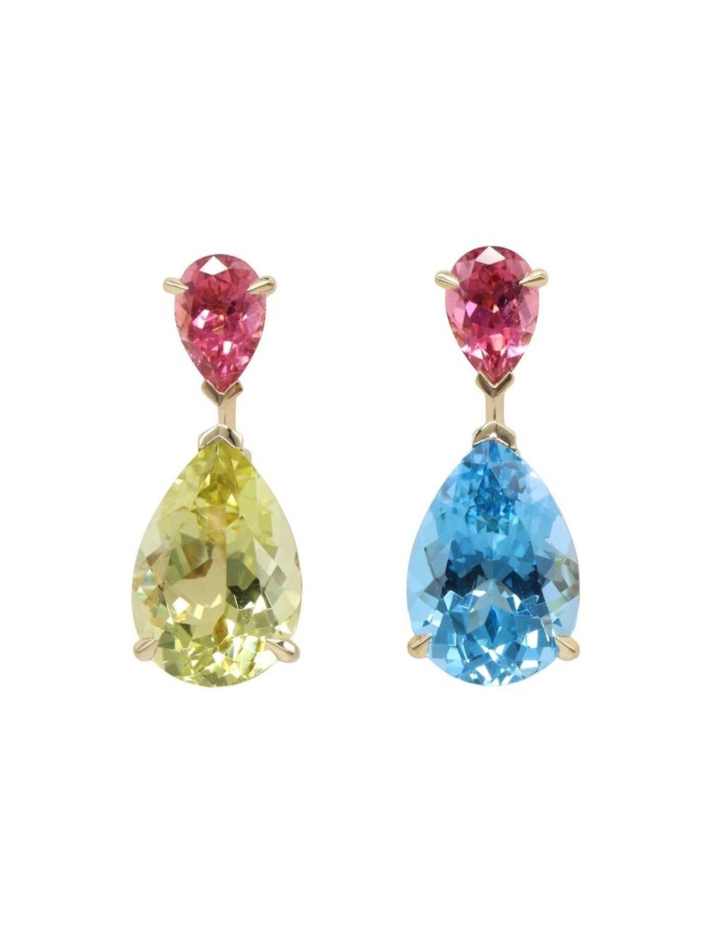 Dior Earrings Citrine Topaz Tourmaline 18k